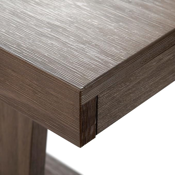 Plank+Beam 72 Inch Farmhouse Dining Table, Solid Wood Rustic Kitchen Table, Large Wooden Rectangular Dinner Table for Dining Room, Home Office, Living Room Furniture, Easy Assembly, Walnut Wirebrush - LeafyLoom