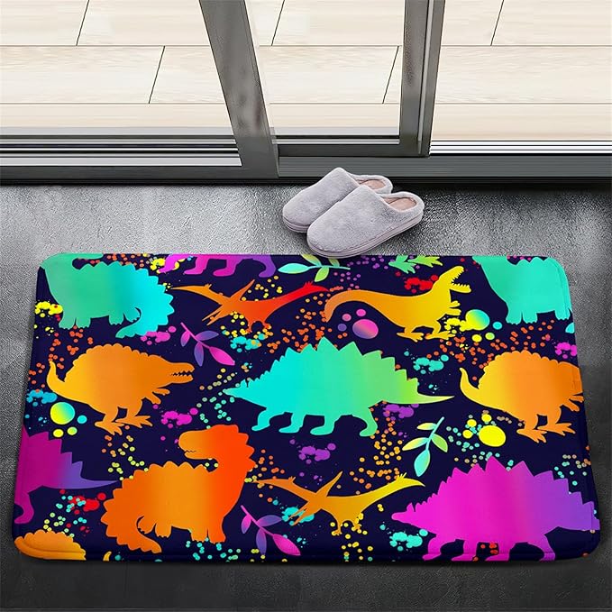 Cute Dinosaur Rug Dinosaur Area Rugs Cartoon Animal Patterns Carpets Dinosaur Bedroom Decor for Boys Kids Area Rug Dinosaur Rugs for Boys Bedroom Dinosaur Play Rug for Boys Bedroom,2'×3' - LeafyLoom