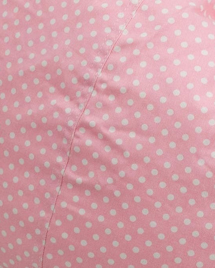 Flash Furniture Dillon Small Bean Bag Chair for Kids and Teens, Foam-Filled Beanbag Chair with Machine Washable Cover, Light Pink Polka Dot - LeafyLoom
