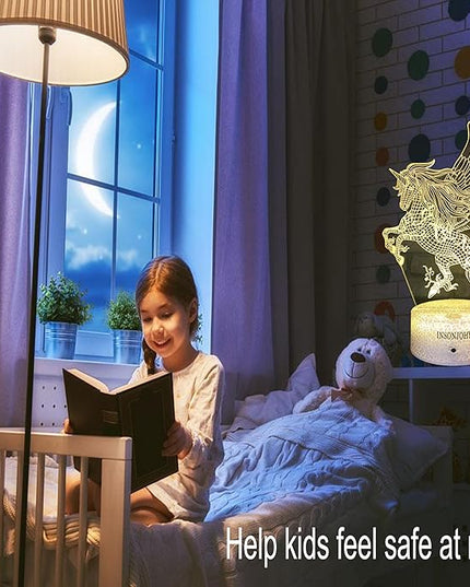 Unicorn Gifts Night Lights for Kids Night Light with Remote & Smart Touch 7 Colors + 16 Colors Changing Dimmable Unicorn Toys 3 4 5 6 7 8 9 Year Old Girl Boy Gifts (Unicorn Pegasus) - LeafyLoom