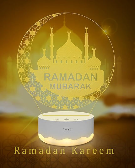 Ramadan Mubarak Decorations for Home, Islam Eid Ramadan Light LED with Remote 16 Color Flashing, Ramadan Gifts for Home Bedroom Decor Believers Family Friends Muslims - LeafyLoom