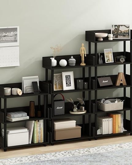 Furinno Turn-N-Tube 3-Tier Toolless Freestanding Multipurposes Display Rack, Espresso - LeafyLoom