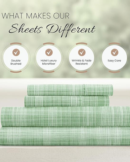 Linen Market 4 Piece Queen Bedding Sheet Set (Forest Thatch) - Sleep Better Than Ever with These Ultra-Soft & Cooling Bed Sheets for Your Queen Size Bed - Deep Pocket Fits 16" Mattress - LeafyLoom