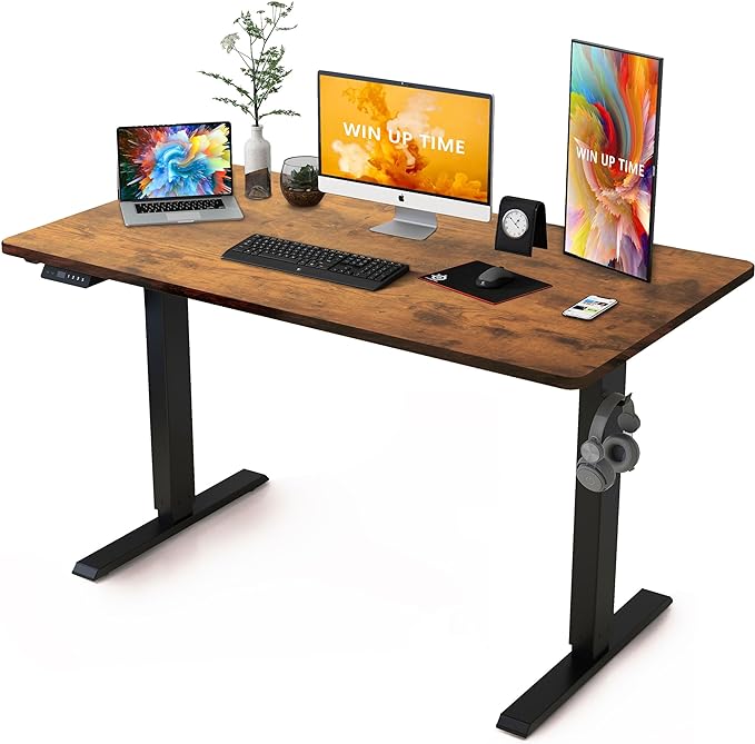 Standing Desk Adjustable Height- Whole Piece Desktop Stand Up Desk, Electric Standing Desk, Sit to Stand Desk for Home & Office Computer Desk - LeafyLoom