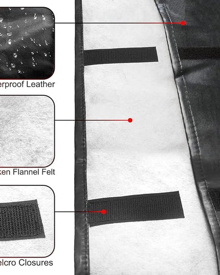 Table Leaf Storage Bag Padded 2 Pack, Heavy Duty Dining Table Leaf Bag, Extra Thick Flannel Backing Dining Table Cover Protector, 51" Lx24''W, Water-Resistant Scratch Resistant, Black - LeafyLoom
