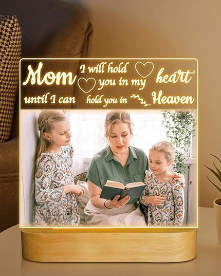 Attivolife Gift for Mother - Acrylic Photo Frame with Warm Color LED Light, Desk Display 4x6 Picture, Best Present for Mom Birthday Mother's Day Valentine Day - LeafyLoom
