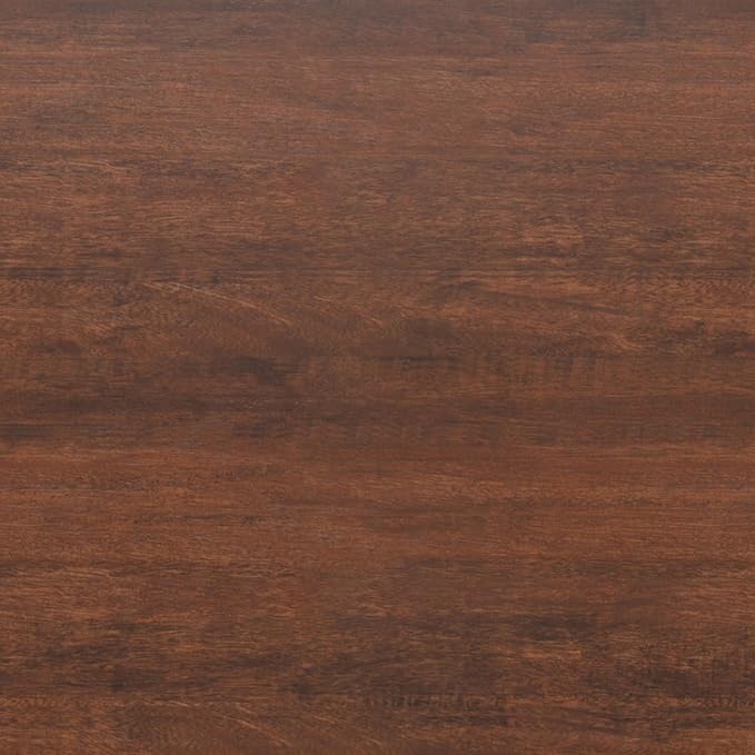 SIMPLIHOME Hunter SOLID MANGO WOOD and Metal Rectangle Industrial Table for The Dining Room, 66 inch, Umber Brown - LeafyLoom