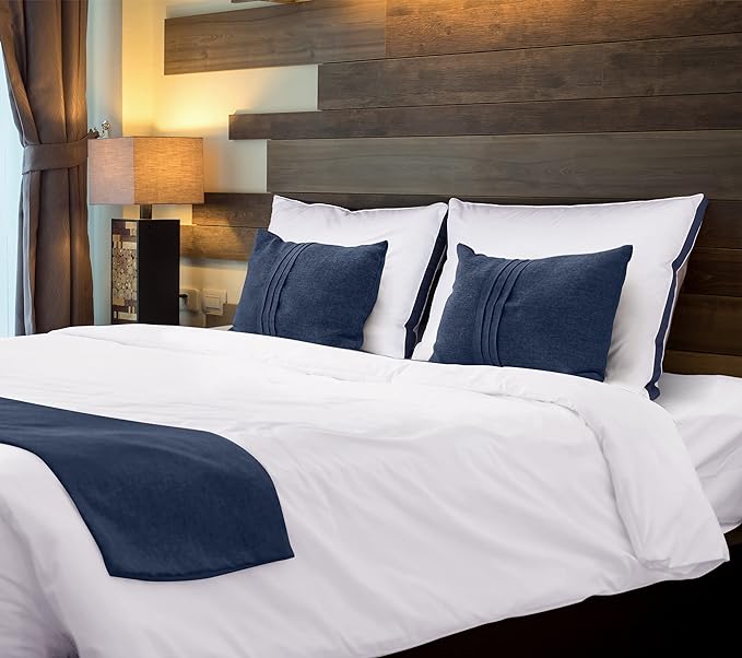 Utopia Bedding Bed Pillows for Sleeping King Size (Navy), Set of 6, Cooling Hotel Quality, Gusseted Pillow for Back, Stomach or Side Sleepers - LeafyLoom