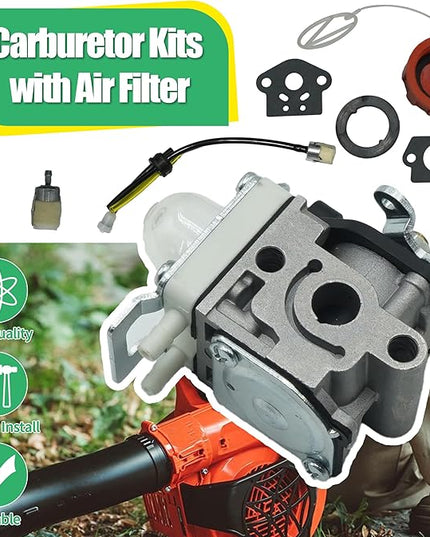 A021004700 A021000722 A021000723 New Carburetor Kits with Air Filter Fits for Echo PB-2520 Leaf Blower Replaces A021004700 A021000722 A021000723 - LeafyLoom