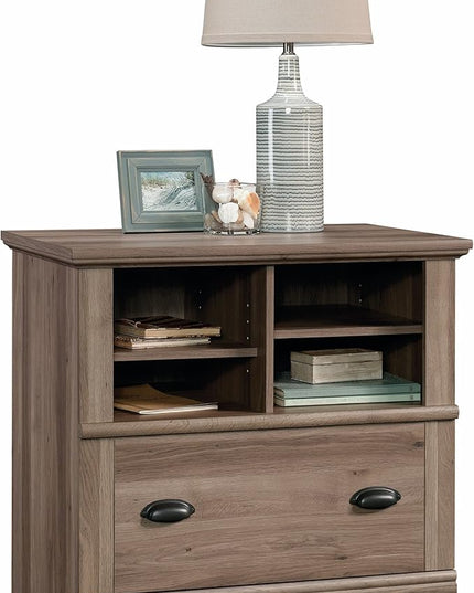 Sauder Harbor View Lateral File, Salt Oak finish - LeafyLoom