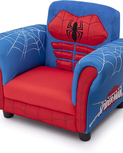 Delta Children Figural Upholstered Chair, Marvel Spider Man (Blue, Red) - LeafyLoom