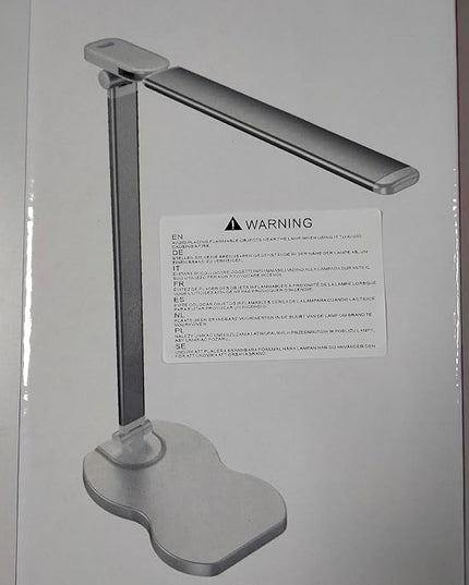 Led Desk Lamp with USB Charging Port, 5 Lighting Colors & 10 Brightness Reading Lamp, Foldable Dimmable LED Desk Light, 3000-6500K, Violin Shape Lamp Desk Lamps for Home Office-White - LeafyLoom