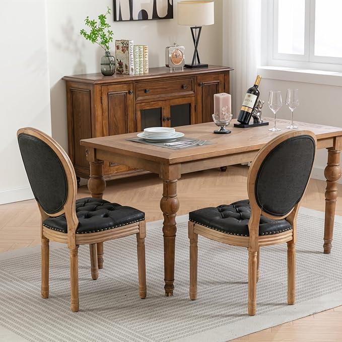 NicBex Haerin-SD-00121-LWJ Dining Chairs, 23"x19.1"x37.2", Black - LeafyLoom