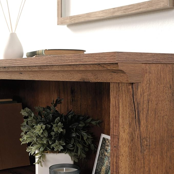 Sauder Miscellaneous Storage 3-Shelf Bookcase/ Book shelf, Vintage Oak finish - LeafyLoom
