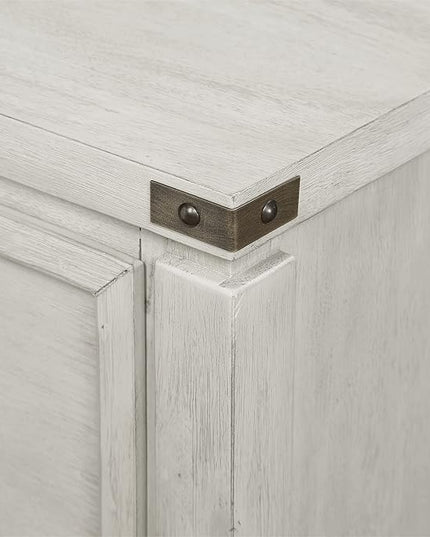 OSP Home Furnishings Designs Baton Rouge 2 Drawer File Cabinet with Rustic Design and Metal Accents, Champagne Oak - LeafyLoom