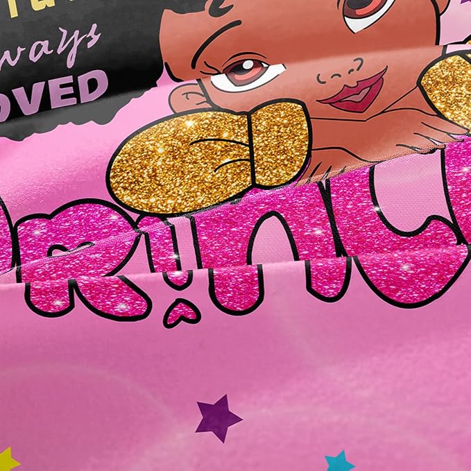 Kids Twin Bedding Set for Girls, Princess Comforter Set Twin, Black Girl Bed Set, Pink Teens Kids Daybed Quilt Set with 1 Comforter and 2 Pillow Cases - LeafyLoom