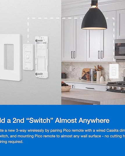 Lutron Caseta Original Smart Dimmer Switch Kit, 2 Dimmer Switches, 2 Wall Plates, 2 Remotes, 2 Pedestals, and Smart Hub, Works with Alexa, Apple Home, Google Home, 3Way, 150W, No Neutral, P-BDG-PKG2W Lutron