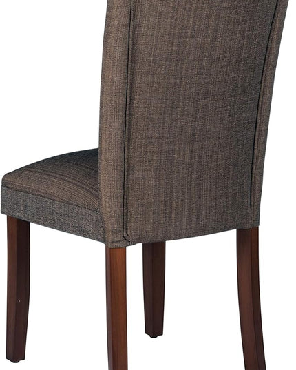HomePop Classic Parsons Dining Chair, Single Pack, Textured Brown - LeafyLoom