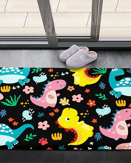 Dinosaur Rugs for Boys Bedroom - Dinosaur Pattern Area Rug Kids Bedroom Rug Kids Play Rugs for Boys Dinosaur Bedroom Decor for Boys Colorful Dinosaur Print Area Rug Kids Rugs for Bedroom,2'×3' - LeafyLoom