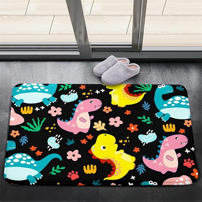 Dinosaur Rugs for Boys Bedroom - Dinosaur Pattern Area Rug Kids Bedroom Rug Kids Play Rugs for Boys Dinosaur Bedroom Decor for Boys Colorful Dinosaur Print Area Rug Kids Rugs for Bedroom,2'×3' - LeafyLoom