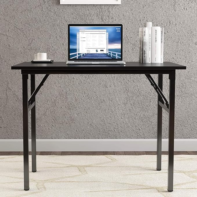 Computer Desk,55" Modern Simple Style Folding Tables,Home Office Writing Desk, Space Saving Foldable Table, No Install Needed - LeafyLoom