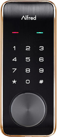 Alfred Touchscreen Keypad Pin + Key Entry Smart Door Lock Combo with Wi-Fi Connect Bridge & Key (DB2W-B-GL) ALFRED
