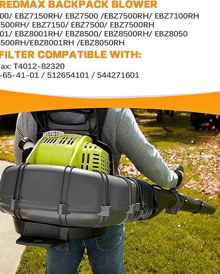 Air Filter Replacement for RedMax Parts T401282310 EBZ8500 EBZ8001 H Parts 512652001 Backpack Blower 170BT 180BF Leaf Blower 570BFS 580BTS - LeafyLoom