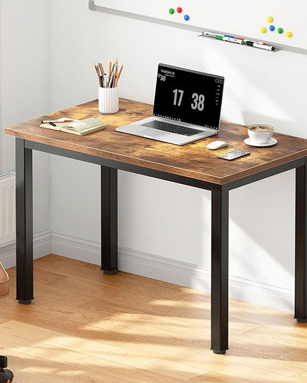 DlandHome 31.5 Inches Small Computer Desk for Home Office Table Writing Table for Small Spaces Study Table Laptop Desk (Retro) - LeafyLoom