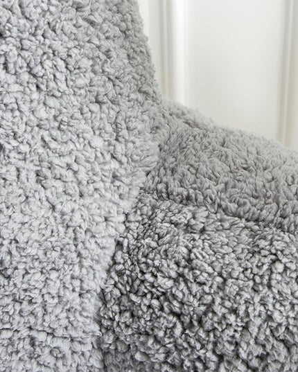 Aimuan Reading Pillow Bed Rest Wedge Large Adult Backrest Pillow with Arms Back Support for Sitting Up in Bed Cushion Incline Rest Sleeping Snoring Pillow,Sherpa Grey Standard - LeafyLoom