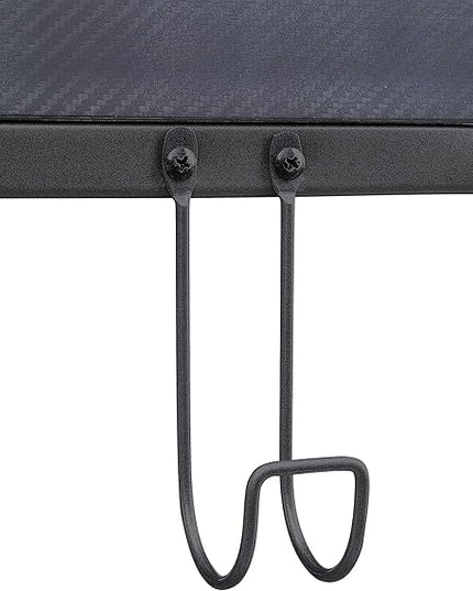 OSP Home Furnishings Reload Gaming Desk with Wireless Charging, USB Power Hub, and Remote Controlled RGB LED Lights, Matte Grey Carbon Fiber - LeafyLoom