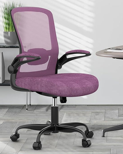 Office Chair, Ergonomic Desk Chair with Adjustable Lumbar Support, High Back Mesh Computer Chair with Flip-up Armrests-BIFMA Passed Task Chairs, Executive Chair for Home Office - LeafyLoom