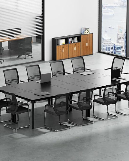 Need Large Computer Desk 70.8 x 31.5 inches Conference Table Large Office Desk Writing Table Workstation for Home Office,Black 10FJGSAC3-180BK-ND - LeafyLoom