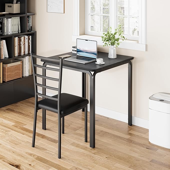 IDEALHOUSE Table for 2 Kitchen-and-Dining-Room-Sets, 29.1329.1329.93, Black - LeafyLoom