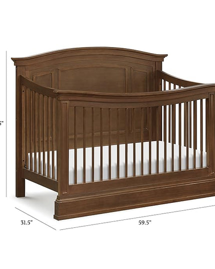 NAMESAKE Durham 4-in-1 Convertible Crib in Derby Brown, Greenguard Gold Certified - LeafyLoom
