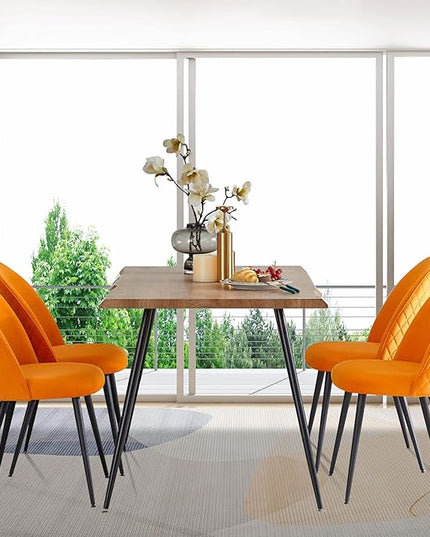 NicBex Haerin-SD-00329-LWJ Dining Chairs, 21.3"x20.5"x33.1", Orange - LeafyLoom