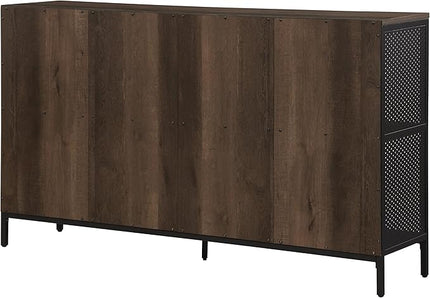 OSP Home Furnishings Ace Contemporary Modern Storage Cube Bookcase, 8 Cubes, Ozark Ash Finish - LeafyLoom
