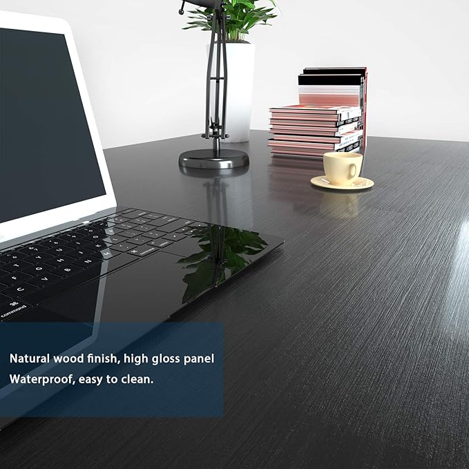 Foxemart Modern Small Computer Desk, 32 Inch, Sturdy Laptop Study Desk Table for Home Office, Black - LeafyLoom