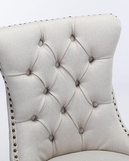 NicBex Haerin-SD-00110-LWJ Dining Chairs, 25.5"x19.7"x37.4", Natural Beige - LeafyLoom