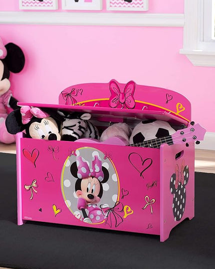 Delta Children Deluxe Toy Box, Disney Minnie Mouse - LeafyLoom