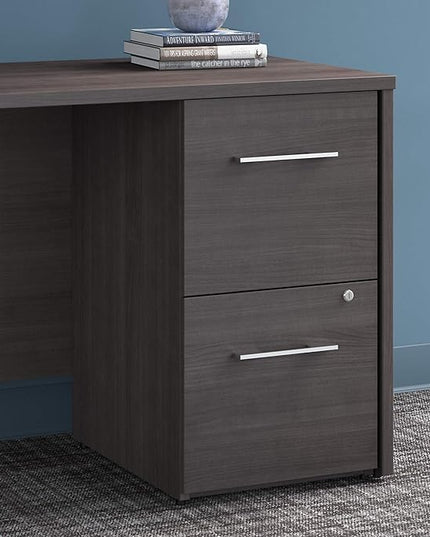 Bush Business Furniture Office 500 2 Drawer File Cabinet, 16W, Storm Gray - LeafyLoom