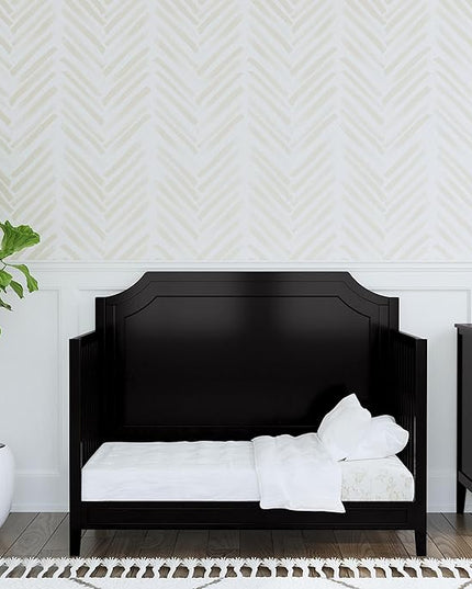 DaVinci Chloe Regency 4-in-1 Convertible Crib in Ebony, Greenguard Gold Certified - LeafyLoom