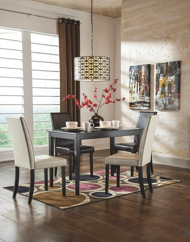 Signature Design by Ashley Kimonte Parsons 19" Dining Room Chair, Set of 2, Ivory - LeafyLoom