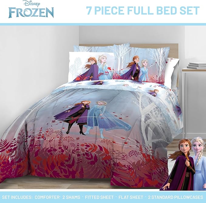 Jay Franco Frozen 2 Forest Spirit Bed Set, Full - LeafyLoom