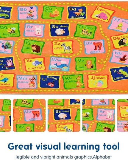 Kid ABC Rug 39x59 inches,Alphabet Rug Non Slip Colorful Kids Rug,abc Kids Carpet Children Educational Learn Fun Rug,abc Mat for Kids Babies Toddler Kids Area Rug for Nursery Daycare Playroom Classroom - LeafyLoom