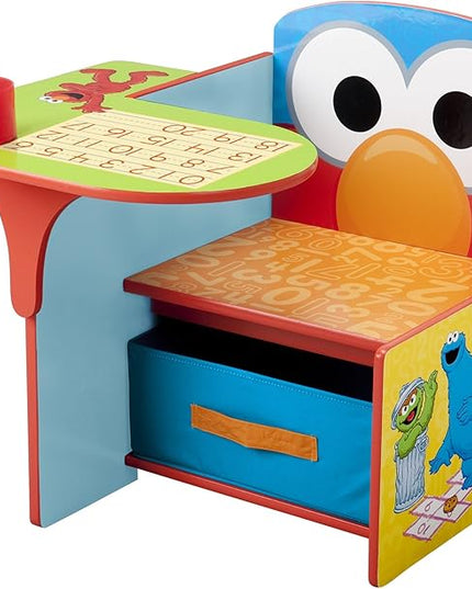 Delta Children Chair Desk With Storage Bin, Sesame Street - LeafyLoom