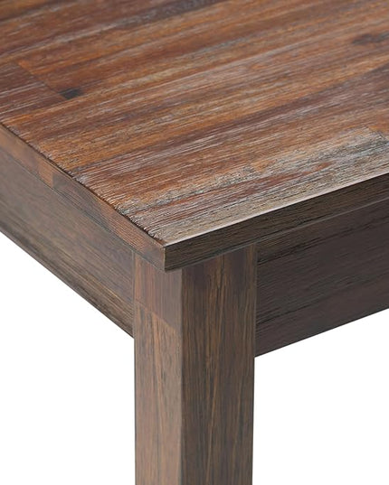 SIMPLIHOME Monroe SOLID WOOD Rustic 60 inch Home Office Desk, Writing Table, Workstation, Study Table Furniture in Distressed Charcoal Brown - LeafyLoom