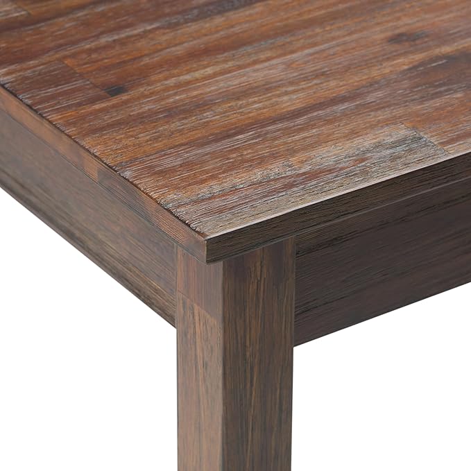 SIMPLIHOME Monroe SOLID WOOD Rustic 60 inch Home Office Desk, Writing Table, Workstation, Study Table Furniture in Distressed Charcoal Brown - LeafyLoom