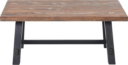 Alaterre Furniture Adam 42" L Solid Wood Coffee Table - LeafyLoom