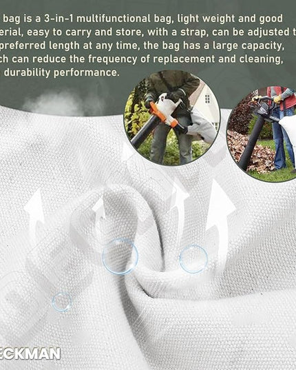 DECKMAN Blower Debris Vacuum Bag/Leaf Blower Vac Bag Compatible with Portland 12 Amp 3-in-1 Electric Blower Vacuum Mulcher 62337 - LeafyLoom
