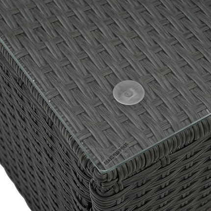 7 Piece Patio, Outdoor Furniture Sectional Sofa Rattan Wicker Conversation Set with Coffee Table and Water-resistant Cushion for Backyard Porch Balcony, B-Dark Gray d - LeafyLoom